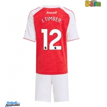 Arsenal Jurrien Timber #12 Hjemmedraktsett Barn 2025-26 Kortermet (+ Korte bukser)